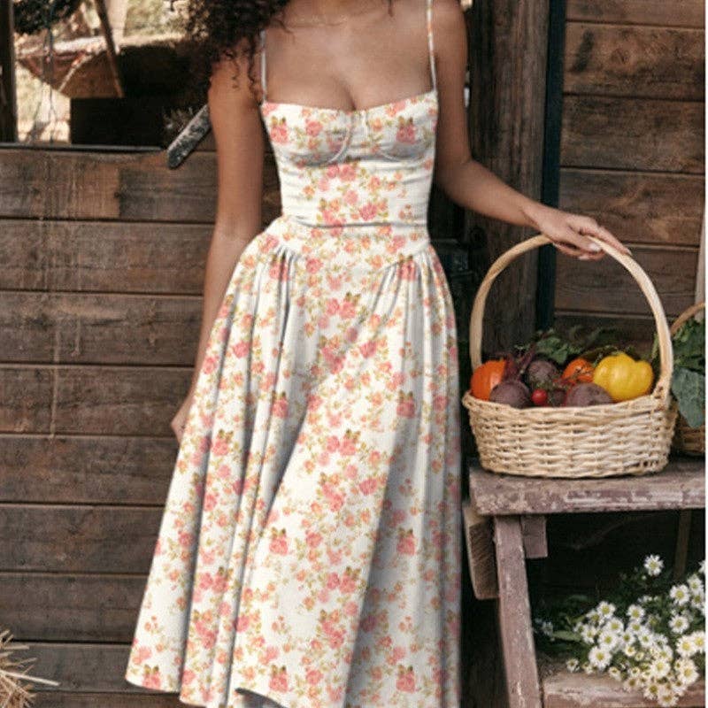 Floral Print Midi Cami Dress