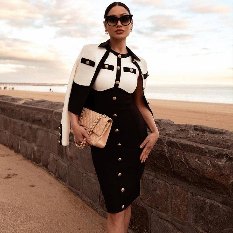 Cameron Black Dress & Cardigan Two Piece Set - sold separate